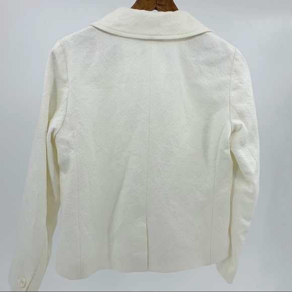 Shopbop A.P.C. White Textured Cotton Cropped Blazer 36 2 4 - Picture 4 of 9